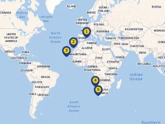 Mapa plavby